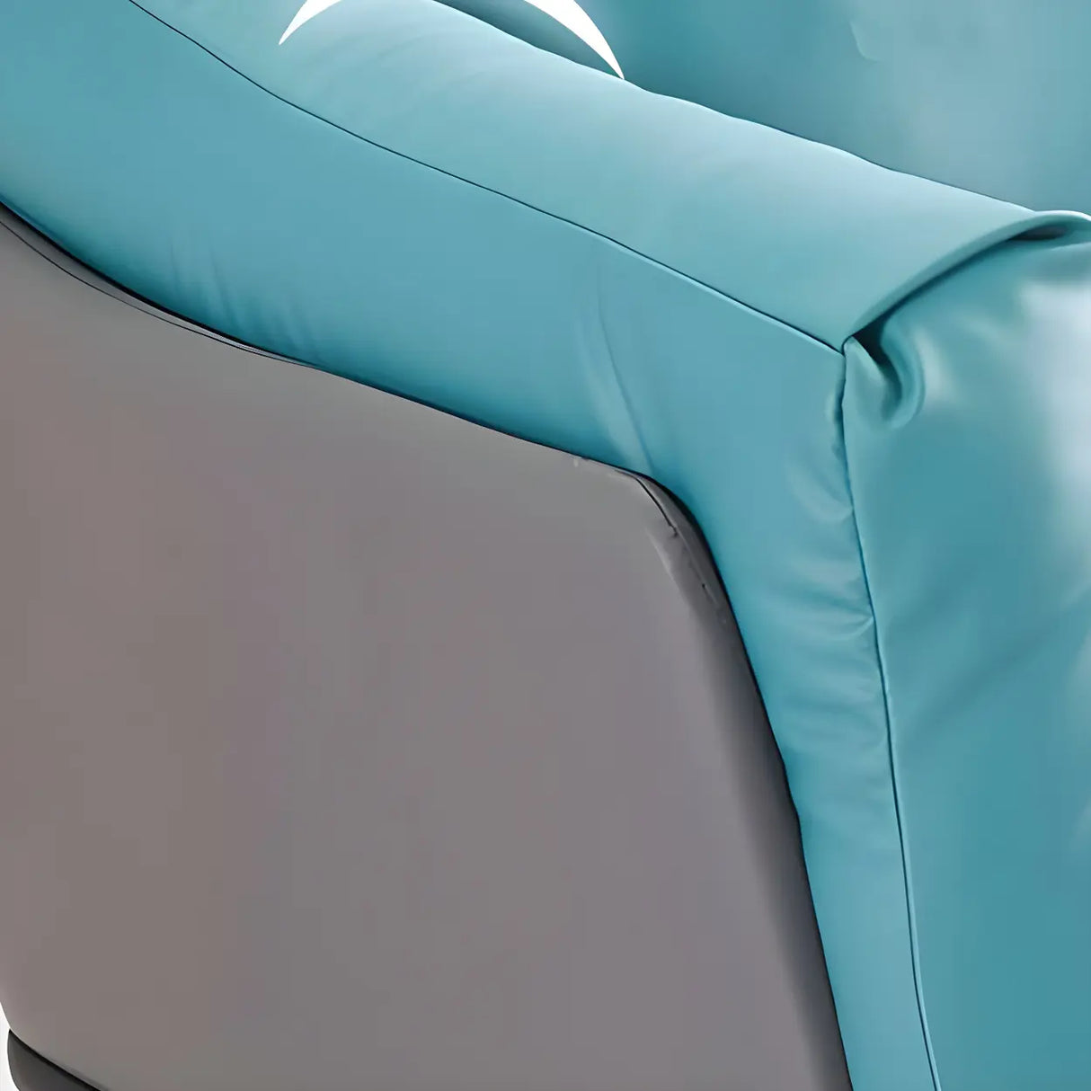 Blue Waterproof Faux Leather Upholstered Back Sofa Image - 14