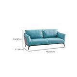 Blue Waterproof Faux Leather Upholstered Back Sofa Image - 20