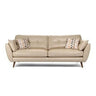 Blue Waterproof Leather Wood Frame Loveseat with Pillow Image - 10