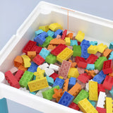 Blue Waterproof Toddler Building Block Table Chair Set Image - 8
