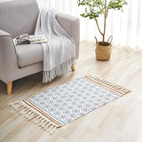 Bohemian Medallion Cotton Rectangle Fringe Area Rug Image - 4