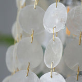Bohemian Vintage Brass Wind Chimes Shell Pendant Light Image - 5