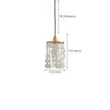 Bohemian Vintage Brass Wind Chimes Shell Pendant Light #size