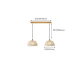 Boho Bowl Wood LED Kitchen Island Pendant Lights #size
