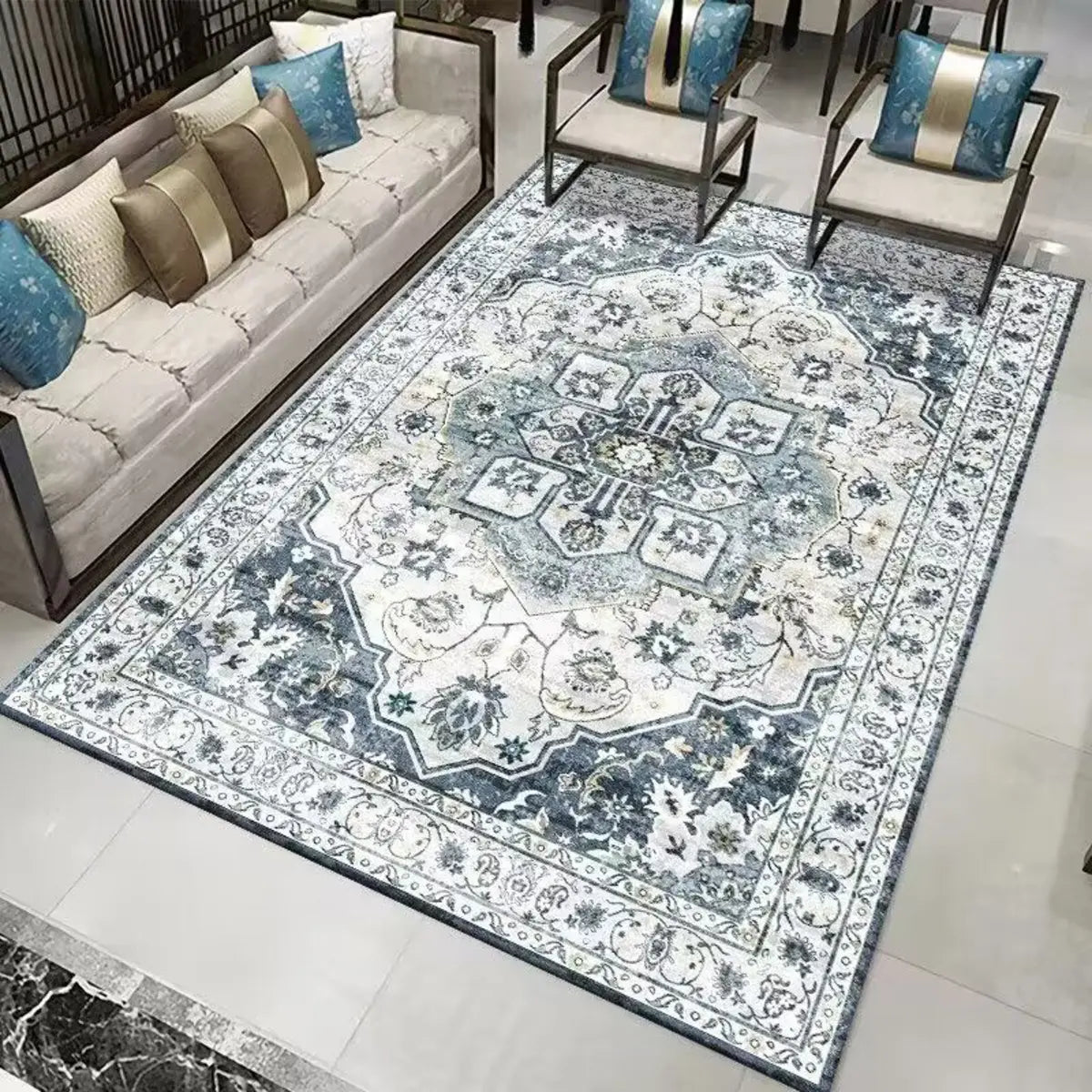 Boho-Chic Geometric Pattern Synthetic Red Area Rug Image - 13
