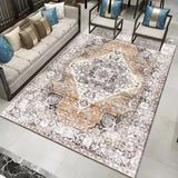 Boho-Chic Geometric Pattern Synthetic Red Area Rug Image - 14