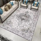 Boho-Chic Geometric Pattern Synthetic Red Area Rug Image - 17