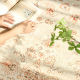 Boho Rectangle Cotton Beige Living Room Area Rug Image - 4