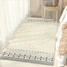 Boho Rectangular Cotton Gray Bedroom Area Rug Image - 2