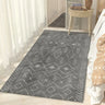 Boho Rectangular Cotton Gray Bedroom Area Rug Image - 3
