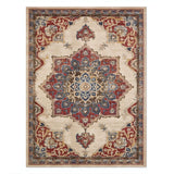 Boho Rectangular Polymer Geometric Aqua Area Rug Image - 18