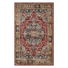 Boho Rectangular Polymer Geometric Aqua Area Rug Image - 23