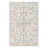 Boho Rectangular Polymer Geometric Aqua Area Rug Image - 5