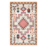 Boho Rectangular Polymer Geometric Aqua Area Rug Image - 9