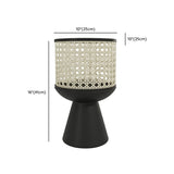 Boho Round Metal Pedestal Black 1 Tier Plant Stand #size