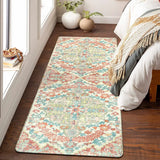 Boho Southwestern Rectangular Brick Red Area Rug Image - 7