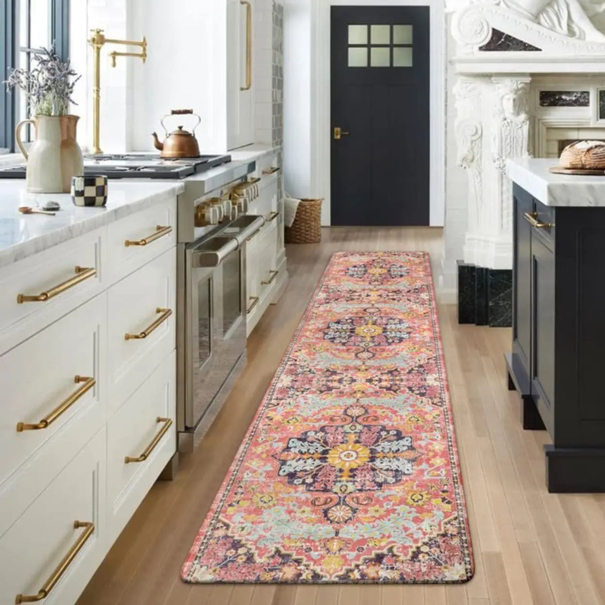 Boho Southwestern Rectangular Brick Red Area Rug Image - 8
