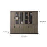 Bookcase Included Tall Vertical Wood Brown Filing Cabinet Image - 18