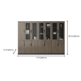 Bookcase Included Tall Vertical Wood Brown Filing Cabinet Image - 19