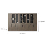 Bookcase Included Tall Vertical Wood Brown Filing Cabinet Image - 20