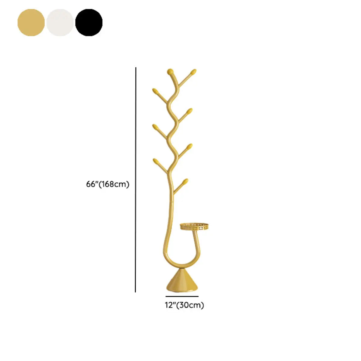 Branch Metal Shelves and Hooks Coat Rack with Storage Image - 17