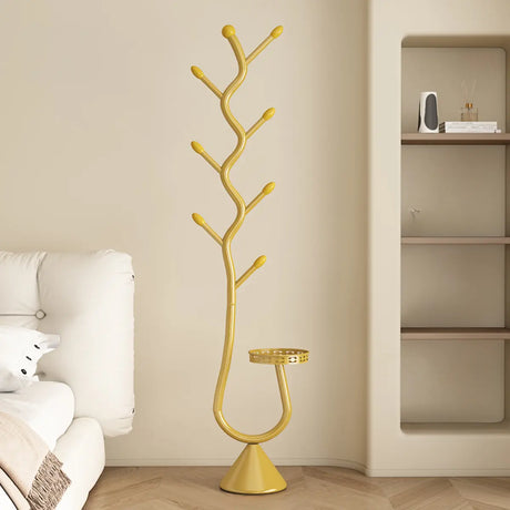 Branch Metal Shelves and Hooks Coat Rack with Storage Image - 2