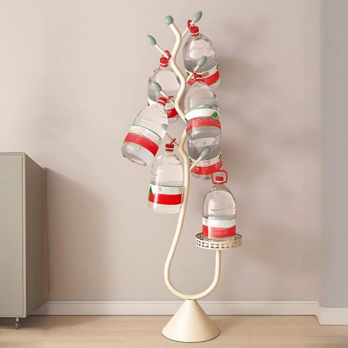 Branch Metal Shelves and Hooks Coat Rack with Storage Image - 6