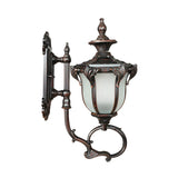 Brass Finish Rustic Trophies External Metal Wall Sconce Image - 6