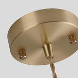 Brass Vintage Clear Glass Cylinder Pendant Light Set Image - 13