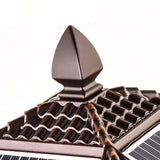 Bronze Finish Vintage Solar Lantern Outdoor Table Lamp Image - 13