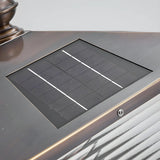 Bronze Finish Vintage Square Glass Patio Outdoor Lamp Image - 10