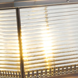 Bronze Finish Vintage Square Glass Patio Outdoor Lamp Image - 9