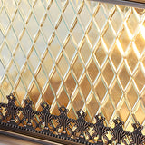 Bronze Vintage Square Glass Metal Outdoor Post Lamp Image - 8