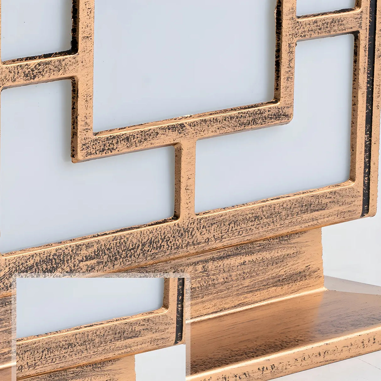 Bronze Vintage Square Metal Outdoor Post Table Lamp Image - 9
