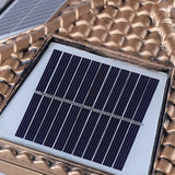 Bronze Vintage Square Solar Outdoor Metal Post Light Image - 10