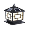 Bronze Vintage Square Solar Outdoor Metal Post Light Image - 7
