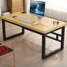 Brown Auburn Rectangular Wooden Writing Desk Image - 5