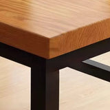 Brown Auburn Rectangular Wooden Writing Desk Image - 7