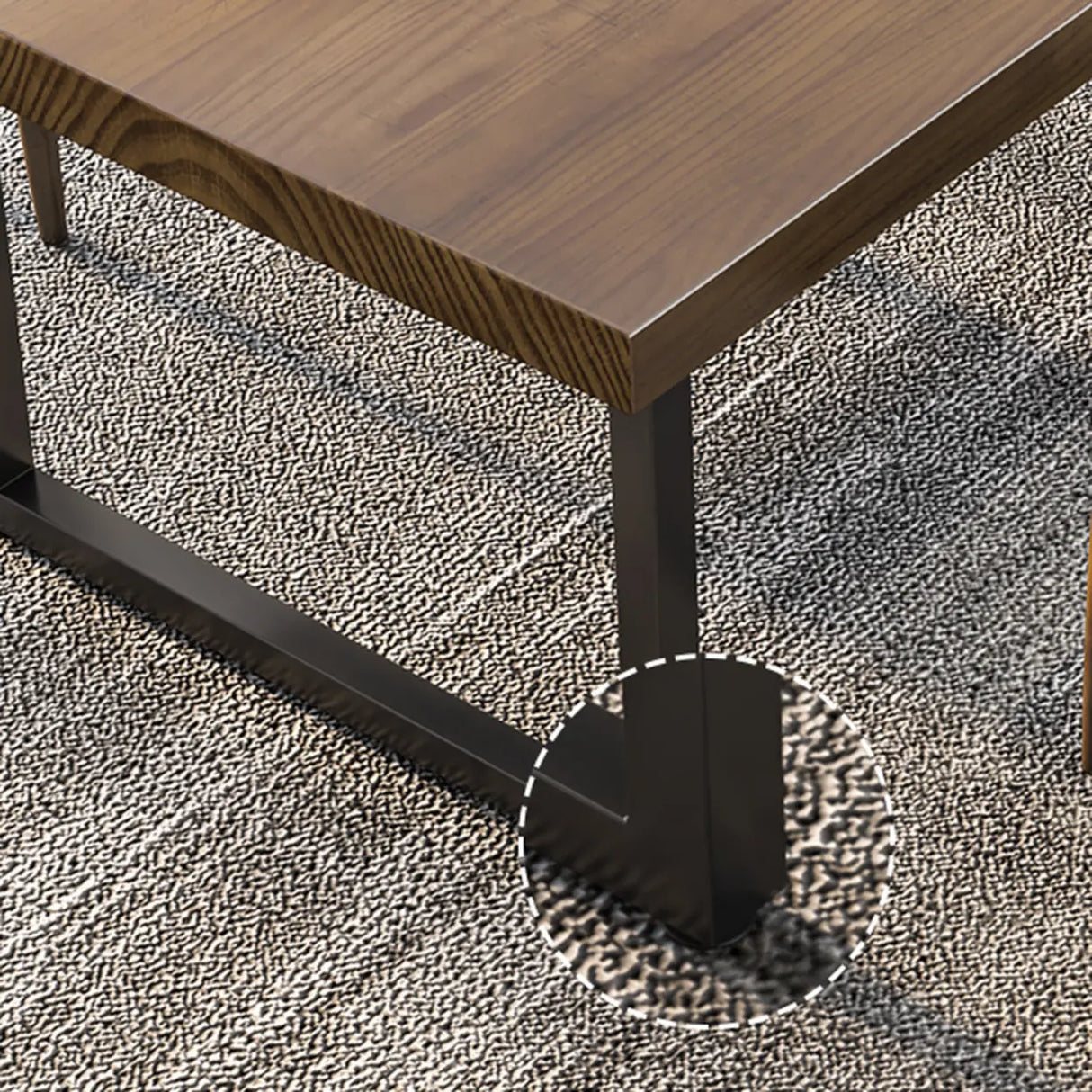 Brown Auburn Wooden 8-Person Conference Desk Image - 5