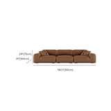 Brown Cowhide Three Seater Sofa for Living Room Image - 12