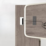 Brown Deep L-Shaped Wood Desk with Shelves and Storage Image - 10