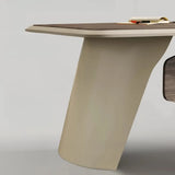 Brown Deep L-Shaped Wood Desk with Shelves and Storage Image - 8