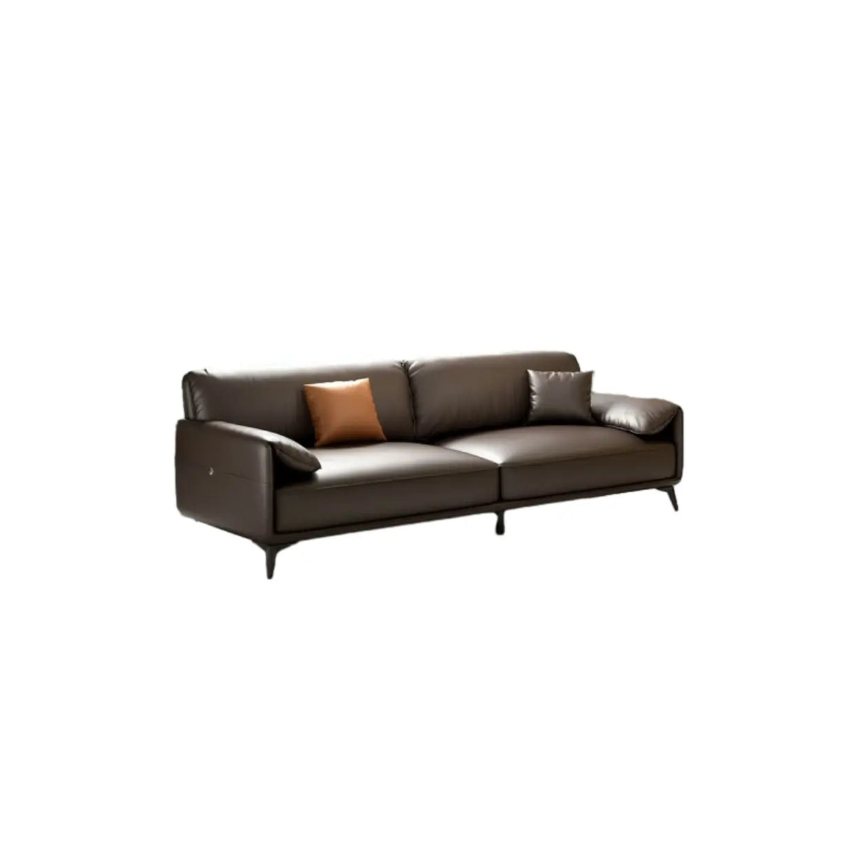 Brown Faux Leather Sofa Seating Group with Gliders Image - 10