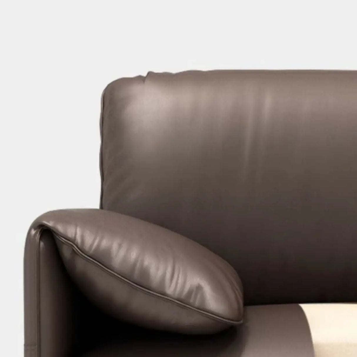 Brown Faux Leather Sofa Seating Group with Gliders Image - 14
