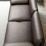 Brown Faux Leather Sofa Seating Group with Gliders Image - 16