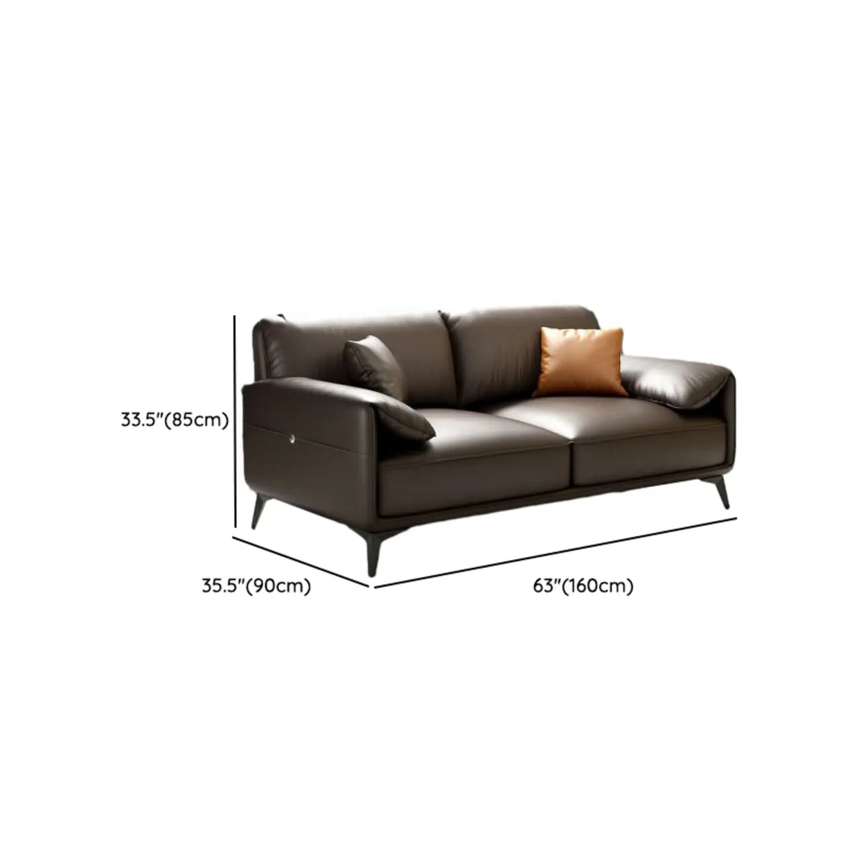 Brown Faux Leather Sofa Seating Group with Gliders Image - 18