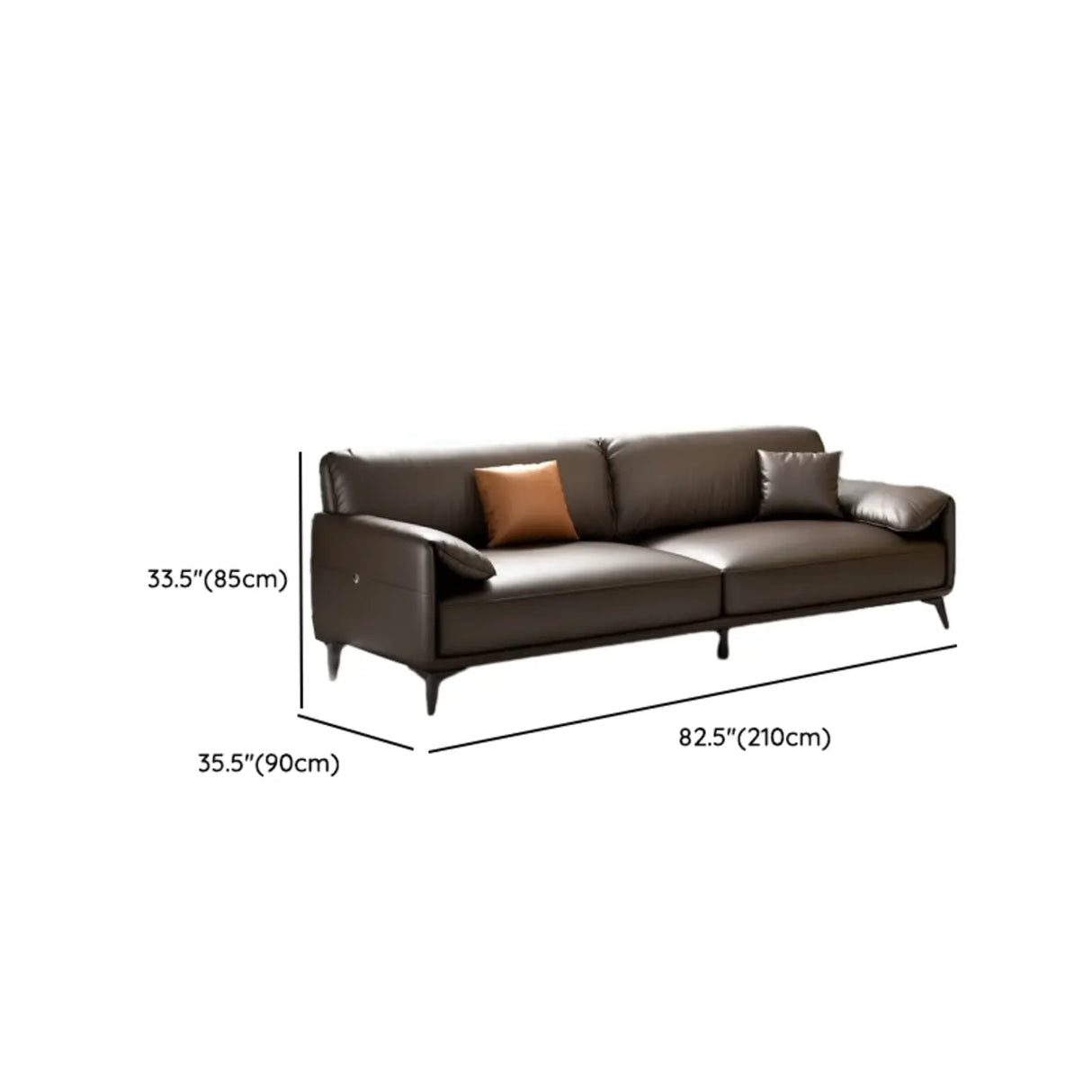 Brown Faux Leather Sofa Seating Group with Gliders Image - 19