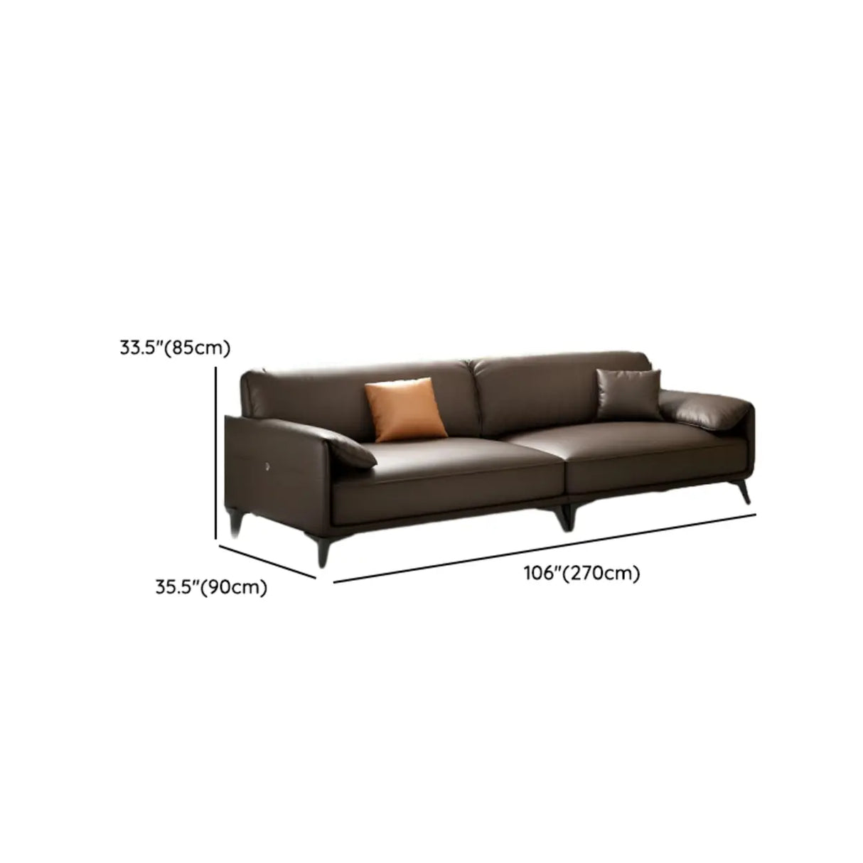Brown Faux Leather Sofa Seating Group with Gliders Image - 20