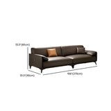Brown Faux Leather Sofa Seating Group with Gliders Image - 20