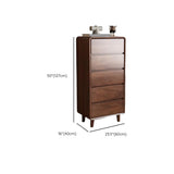 Brown Finish Wood Storage Dresser for Drawers #size